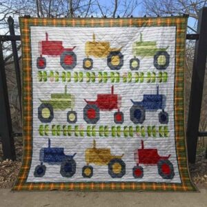 Colorful Tractor Quilt Blanket Tr12  Quilt